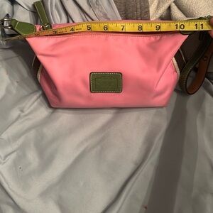 RARE COACH purse bag pink green rubber rain AKA alpha kappa alpha sorority girly